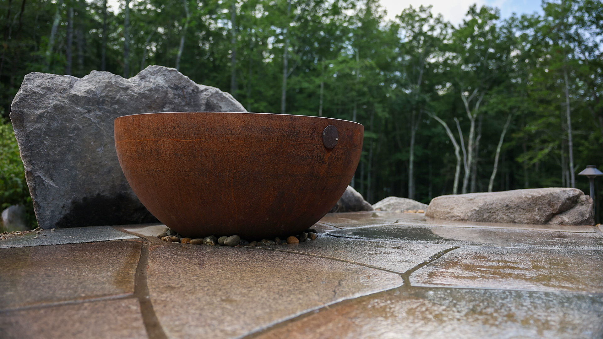 Burn Bowls Backyard Firepit - Client Photo - Landscape Designer York Maine - Forty Inch Blue Whale Burn Bowl Burn Bowls Backyard Firepit - Client Photo - Landscape Designer York Maine - Forty Inch Blue Whale Burn Bowl